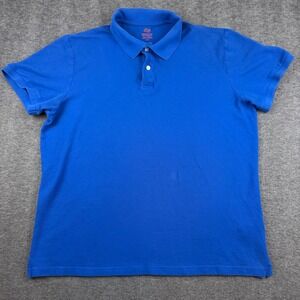 Joe Fresh Essential‎ Polo Mens XL Blue Short Sleeve Cotton Pique Shirt